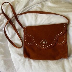 Sandro Suede Crossbody Purse